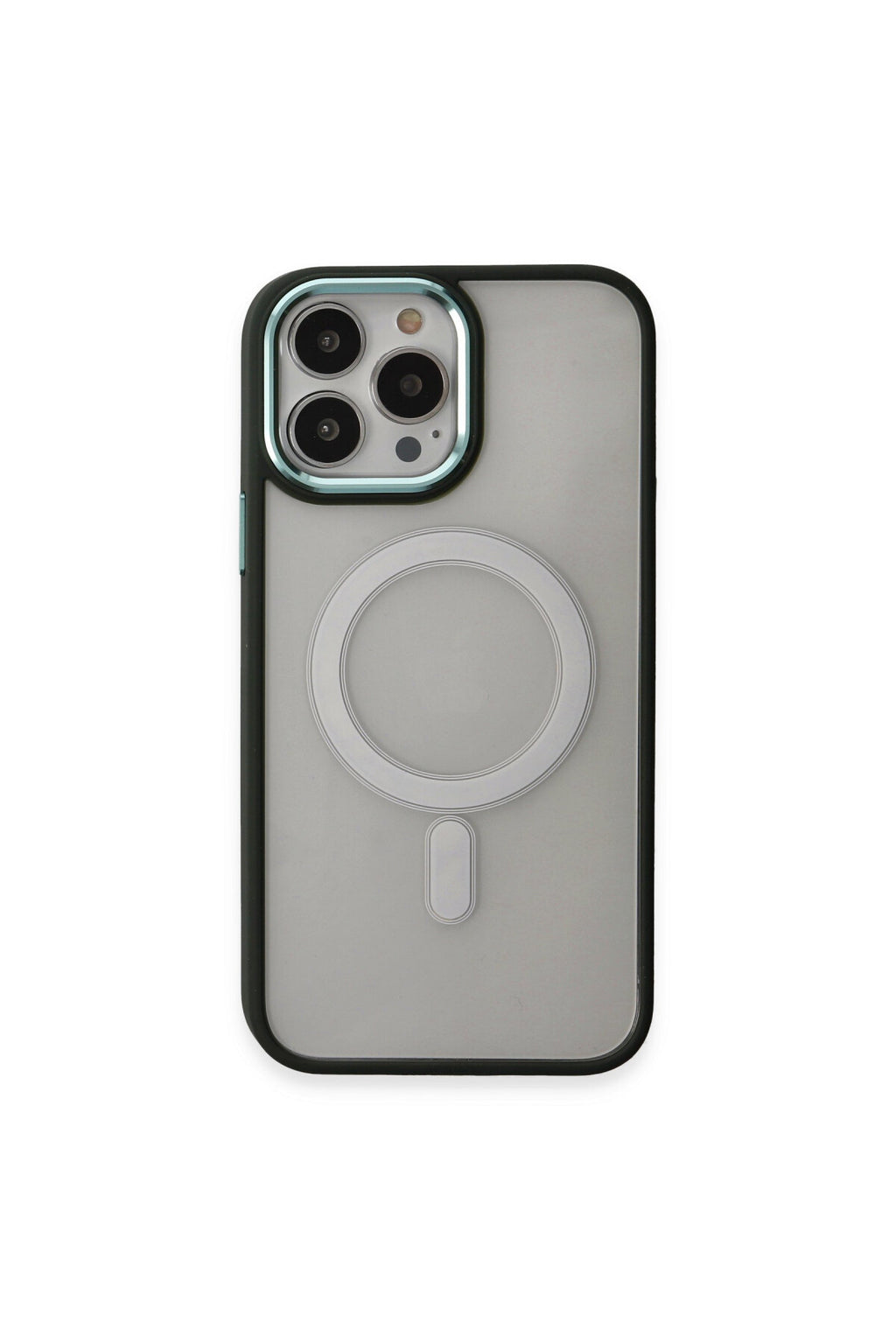Apple iPhone 15 Pro Uyumlu Kılıf Room Magneticsafe Silikon - Köknar Yeşili