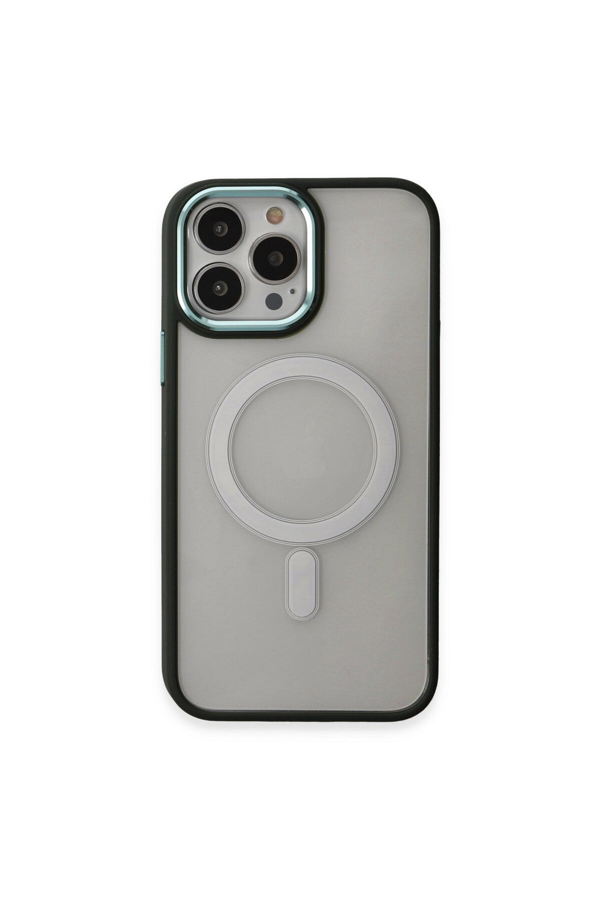 Apple iPhone 15 Pro Uyumlu Kılıf Room Magneticsafe Silikon - Köknar Yeşili