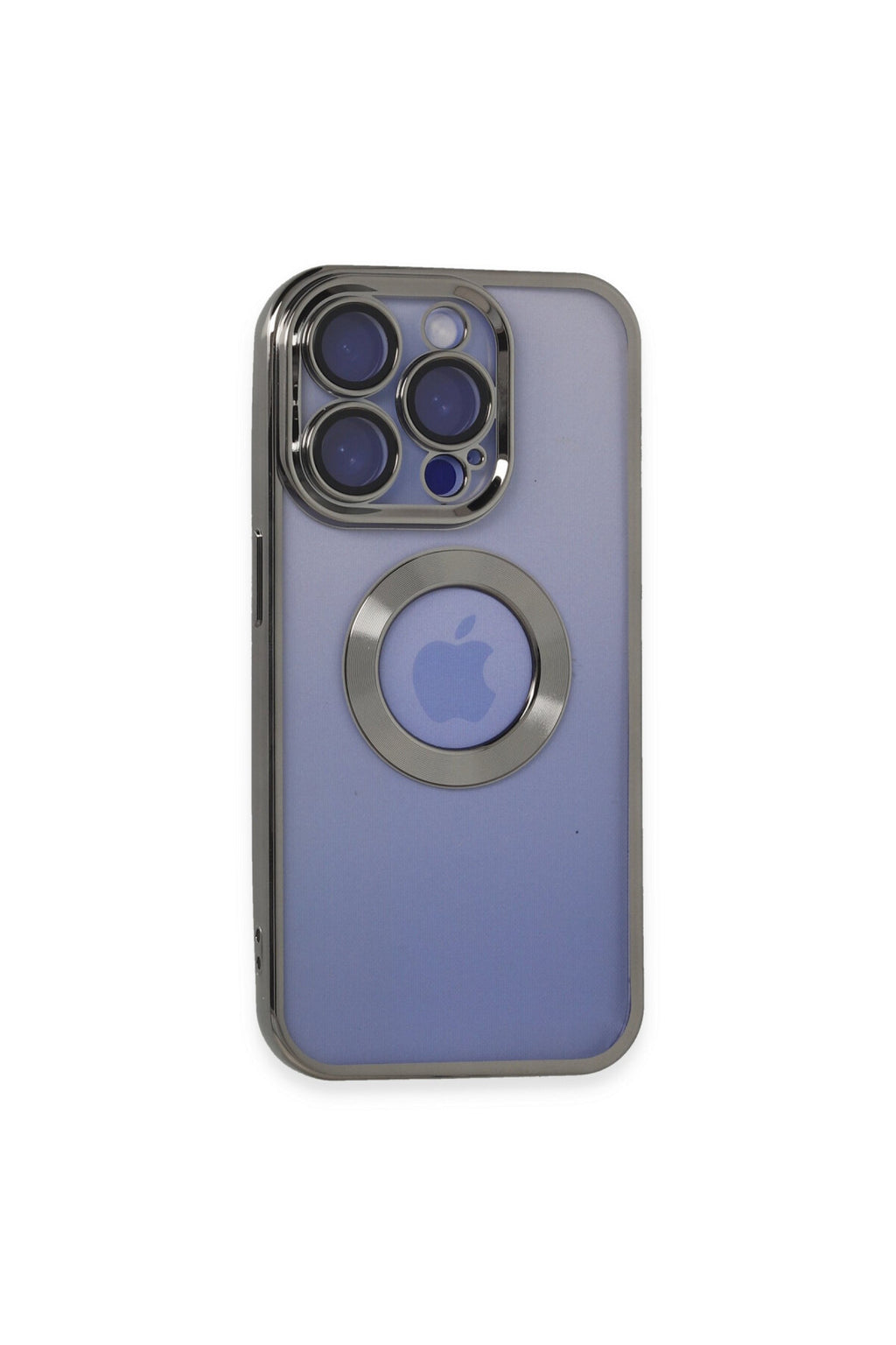 Apple iPhone 15 Pro Uyumlu Kılıf Slot Silikon - Titan Gri
