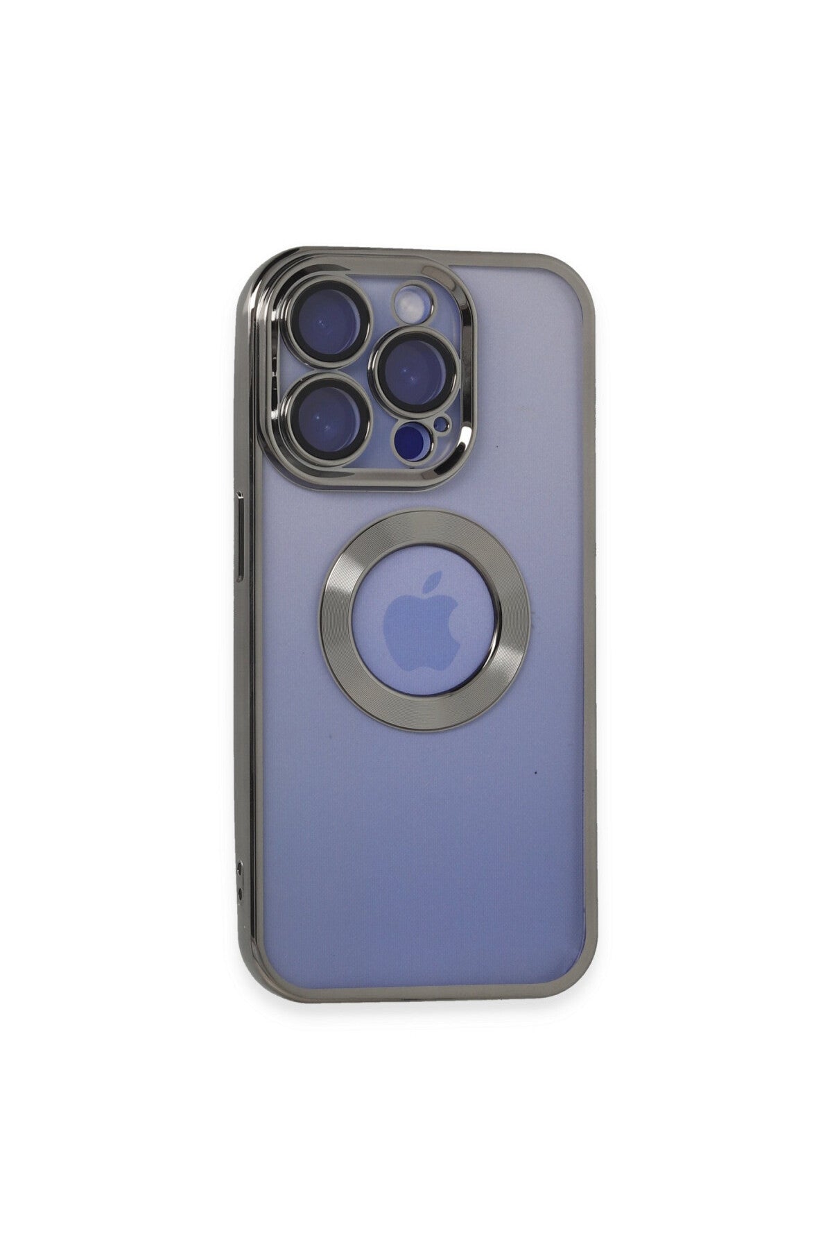 Apple iPhone 15 Pro Uyumlu Kılıf Slot Silikon - Titan Gri