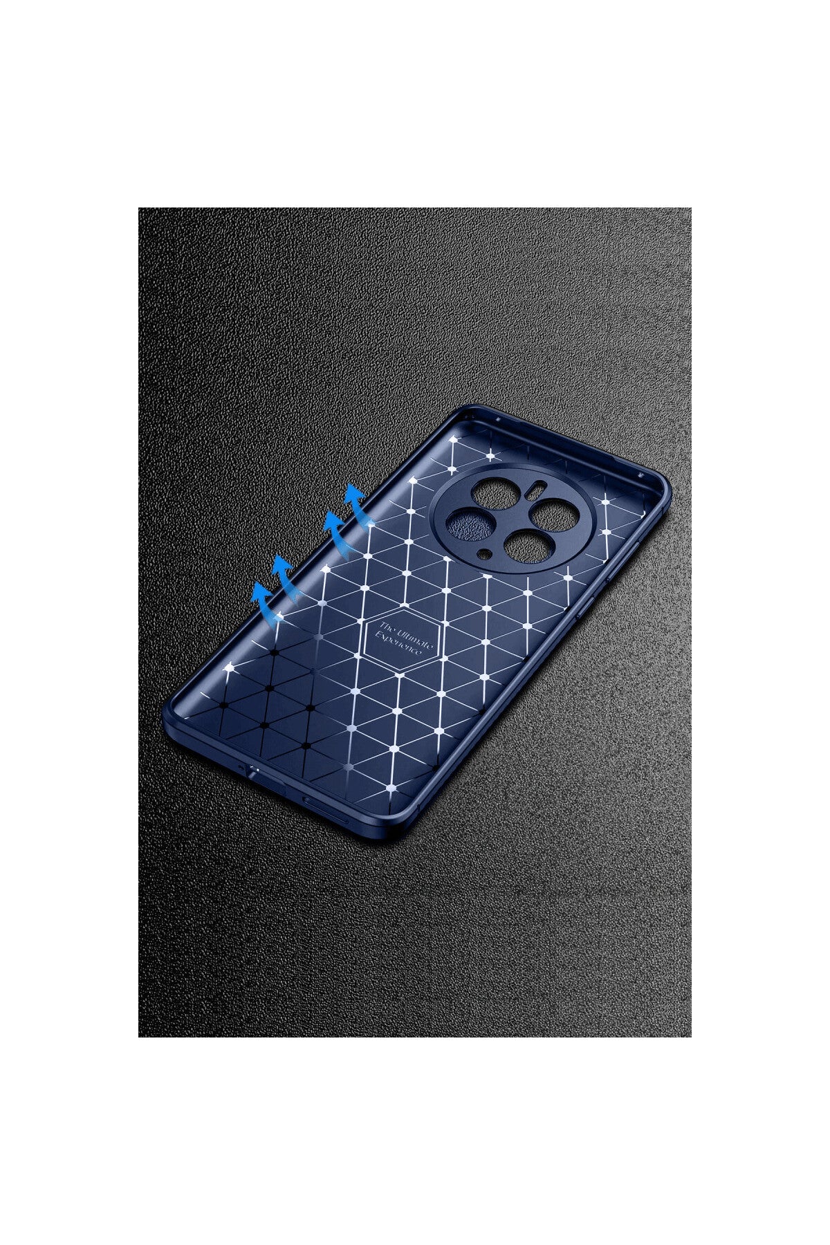 Realme 12 Pro Plus Uyumlu Kılıf Auto Focus Karbon Kapak - Lacivert