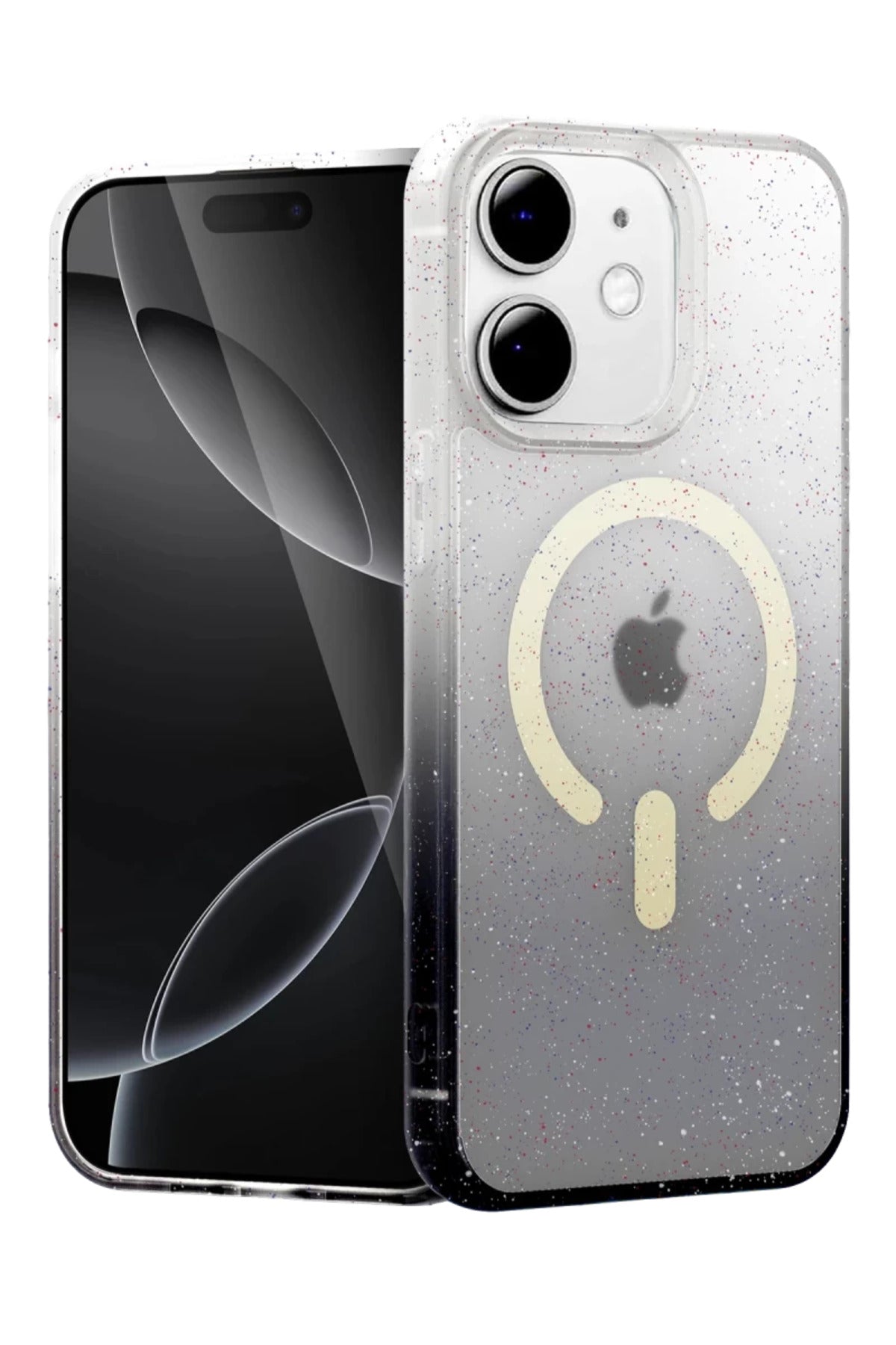 Apple iPhone 12 Uyumlu Pummel Shiny Magsafe Kapak - Siyah