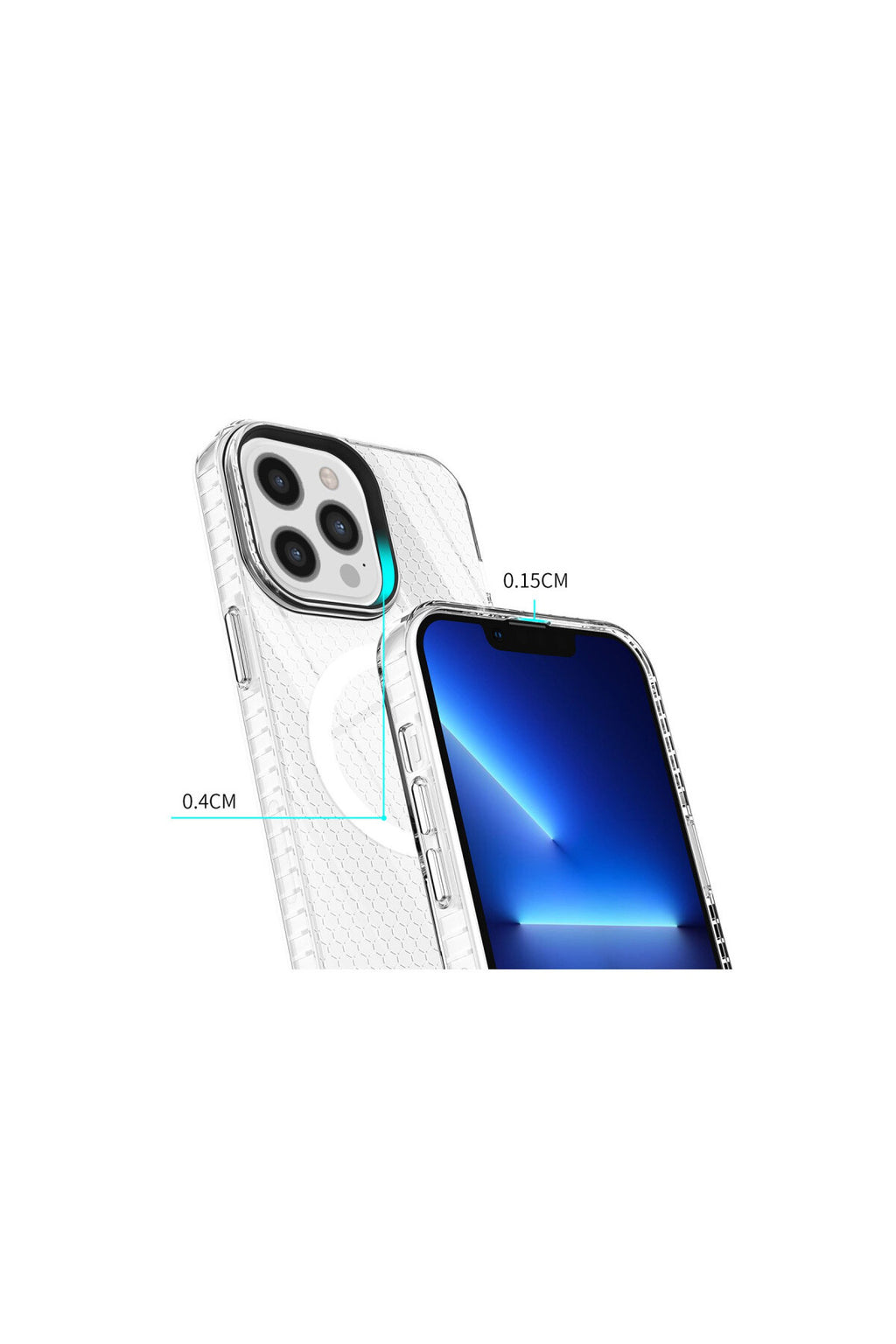 Apple iPhone 12 Pro Max Uyumlu Kılıf Beta Magneticsafe Silikon - Şeffaf