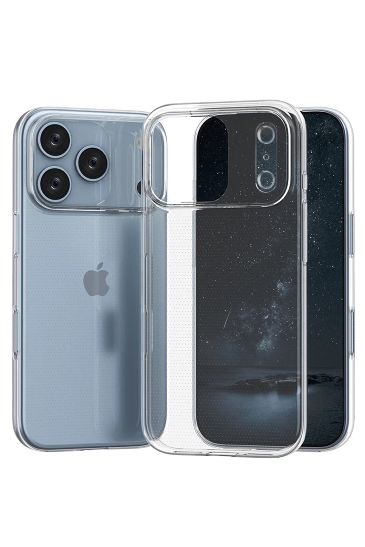Apple iPhone 17 Pro Max Uyumlu Lüx Şeffaf Silikon - Şeffaf