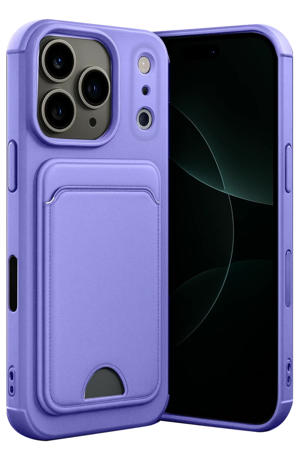 Apple iPhone 17 Pro Uyumlu Kelvin Kartvizitli Silikon - Lila
