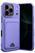 Apple iPhone 17 Pro Uyumlu Kelvin Kartvizitli Silikon - Lila