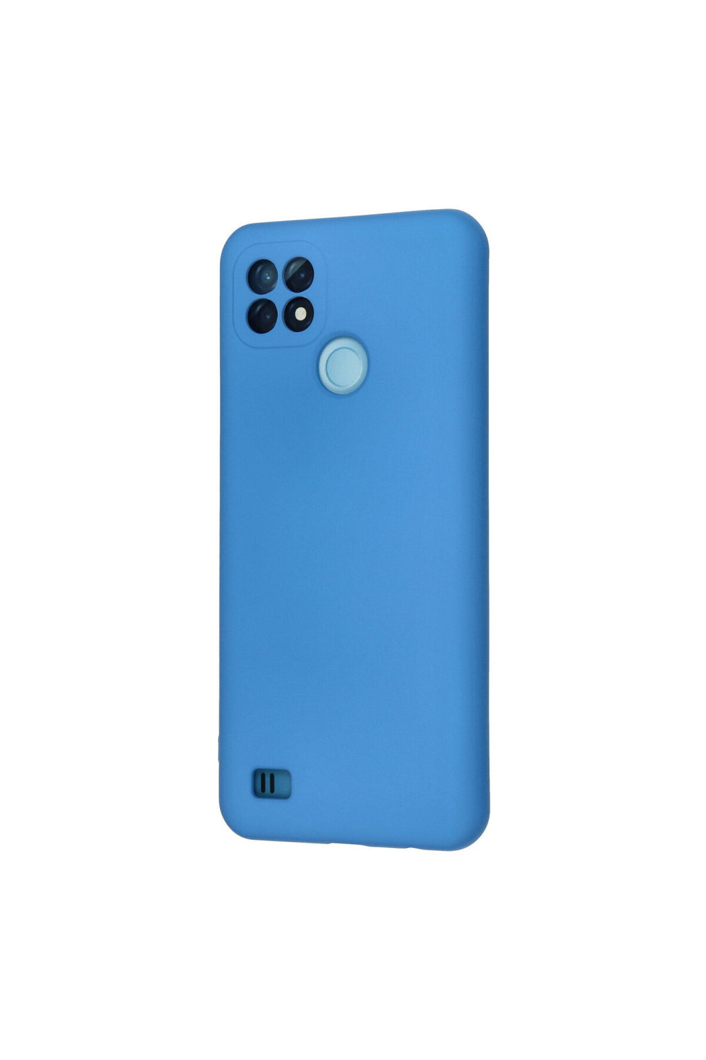 Realme C21 Uyumlu Kılıf Nano içi Kadife Silikon - Mavi