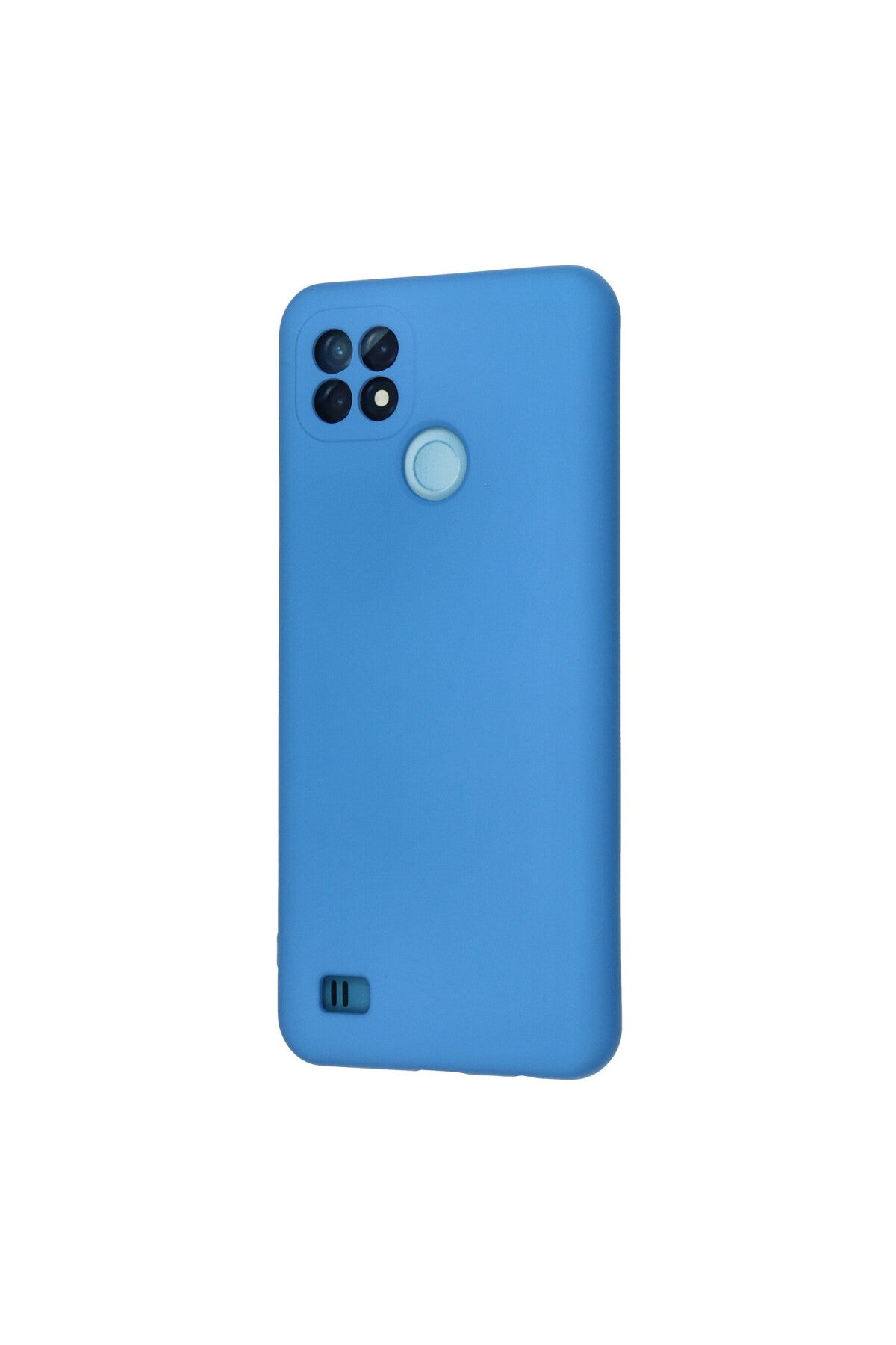 Realme C21 Uyumlu Kılıf Nano içi Kadife Silikon - Mavi
