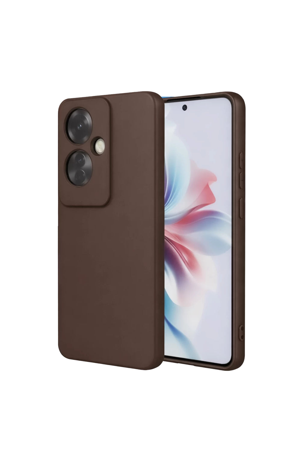 Oppo Reno 11F Uyumlu Kılıf First Silikon - Kahverengi
