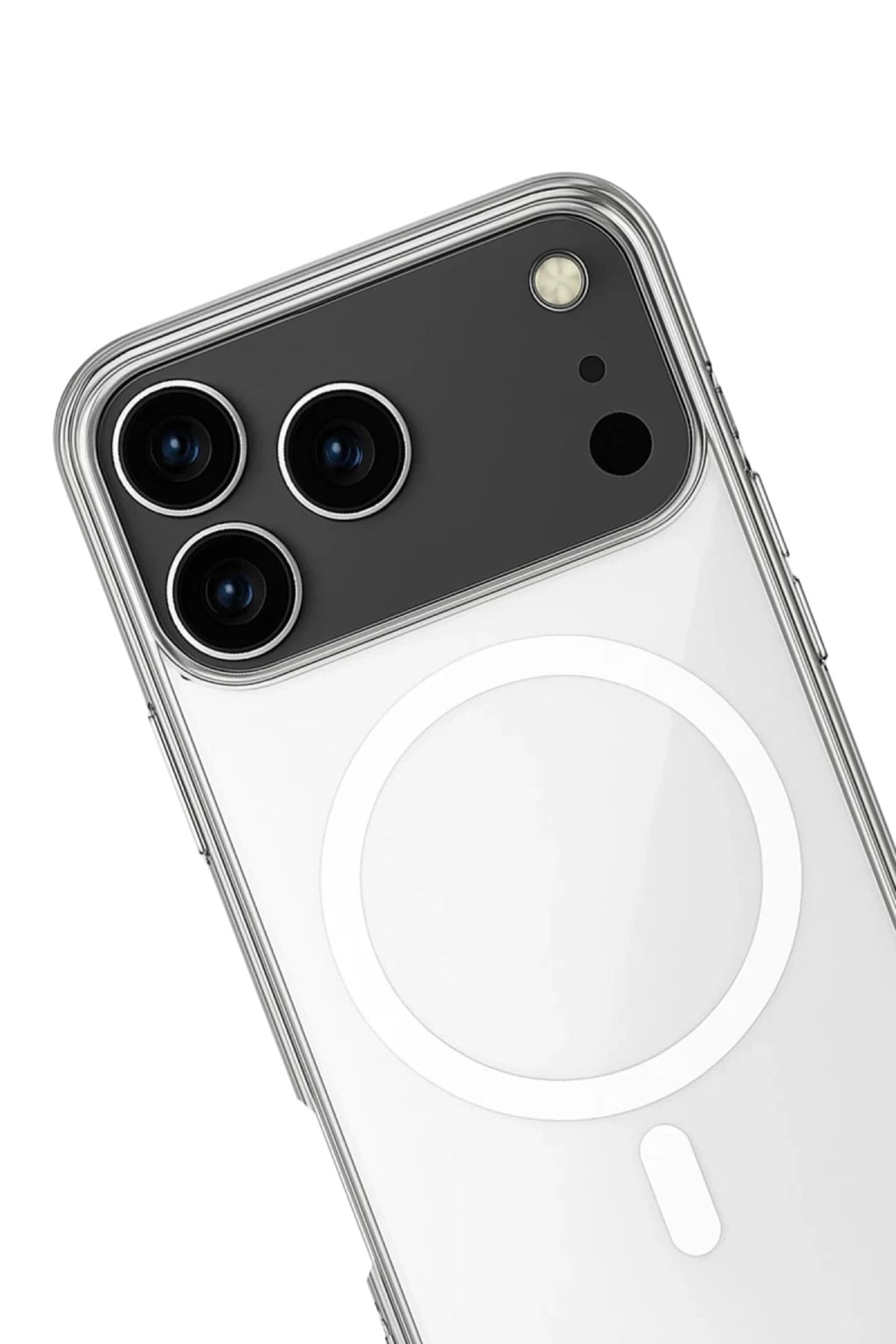 Apple iPhone 17 Pro Uyumlu Kılıf Magneticsafe Şeffaf Silikon - Şeffaf