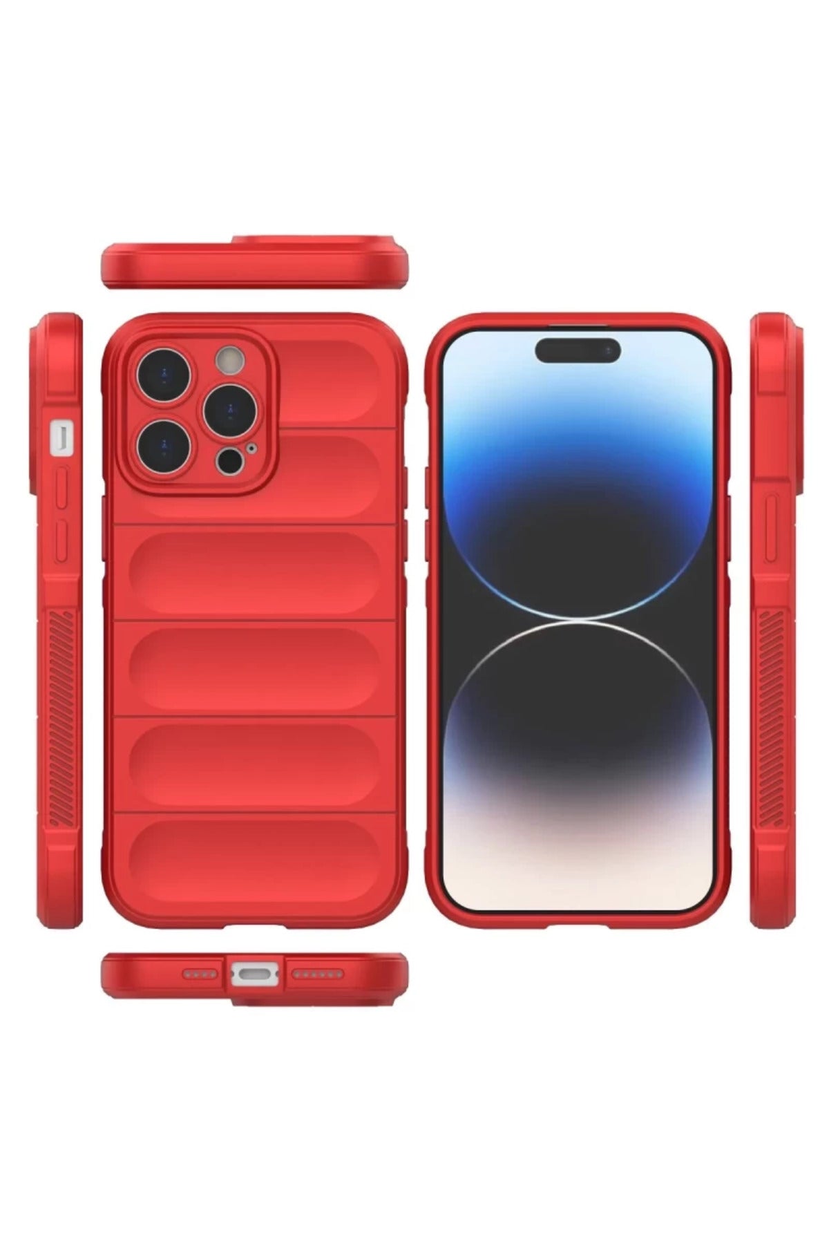 Apple iPhone 14 Pro Uyumlu Kılıf Optimum Silikon - Kırmızı
