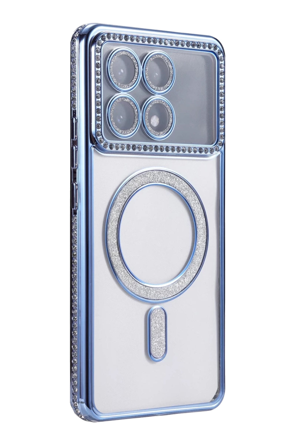 Xiaomi Poco X6 Pro Uyumlu Joke Simli Magneticsafe Kılıf - Mavi