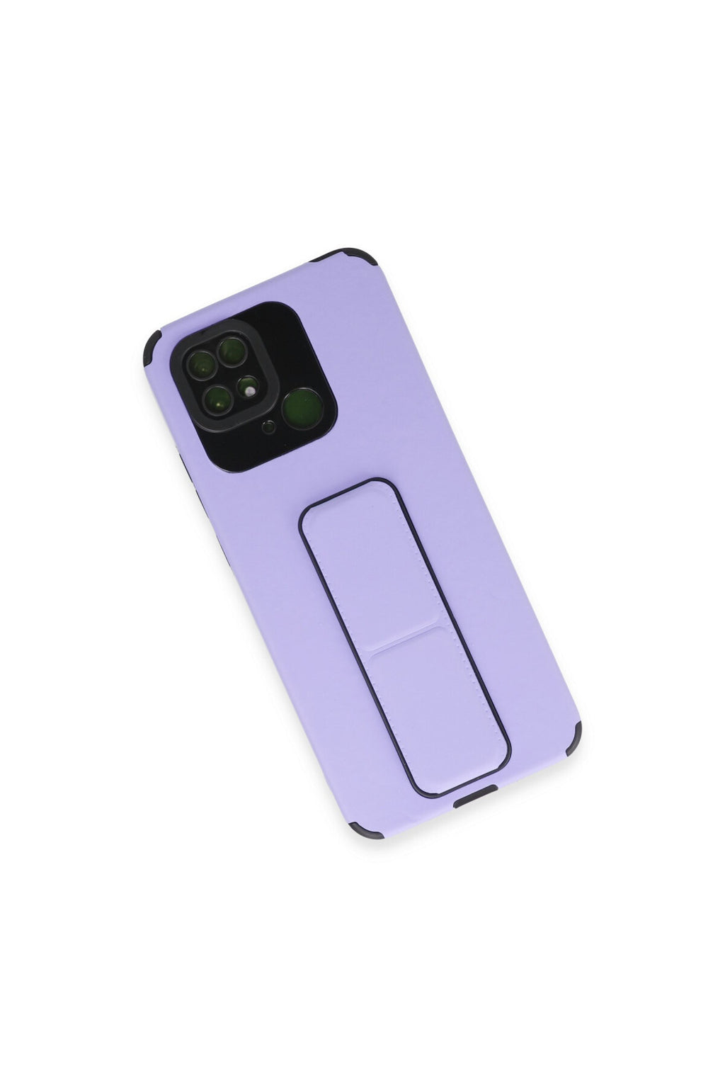 Xiaomi Redmi 10C Uyumlu Kılıf Mega Standlı Silikon - Lila