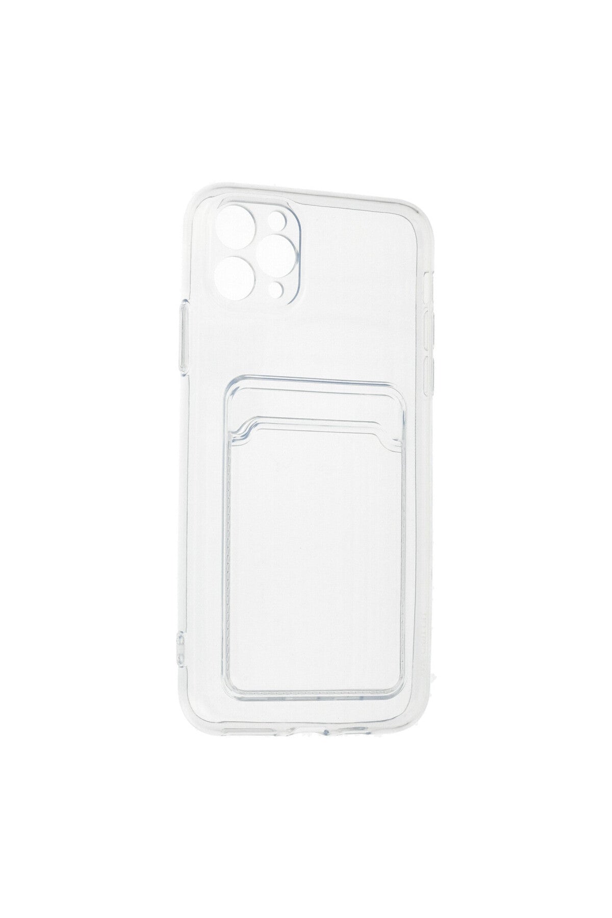Apple iPhone 11 Pro Max Uyumlu Kılıf Kart Şeffaf Silikon - Şeffaf