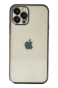 Apple iPhone 12 Pro Uyumlu Kılıf Lensli Silikon - Siyah