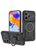 Realme C53 Uyumlu Kılıf Joy Lens Standlı Kapak - Siyah