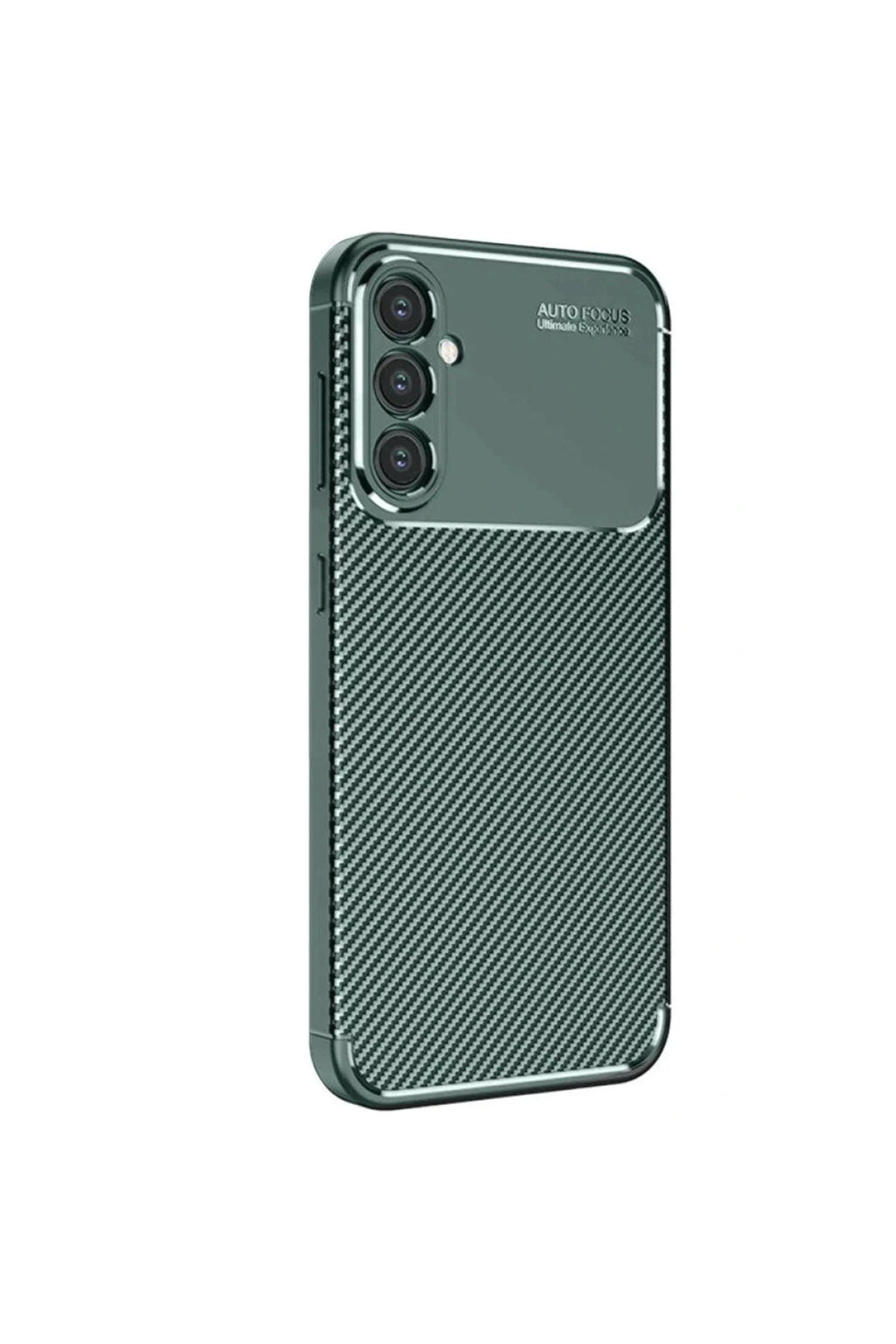 Samsung Galaxy S25 Uyumlu Kılıf Auto Focus Karbon Kapak - Koyu Yeşil