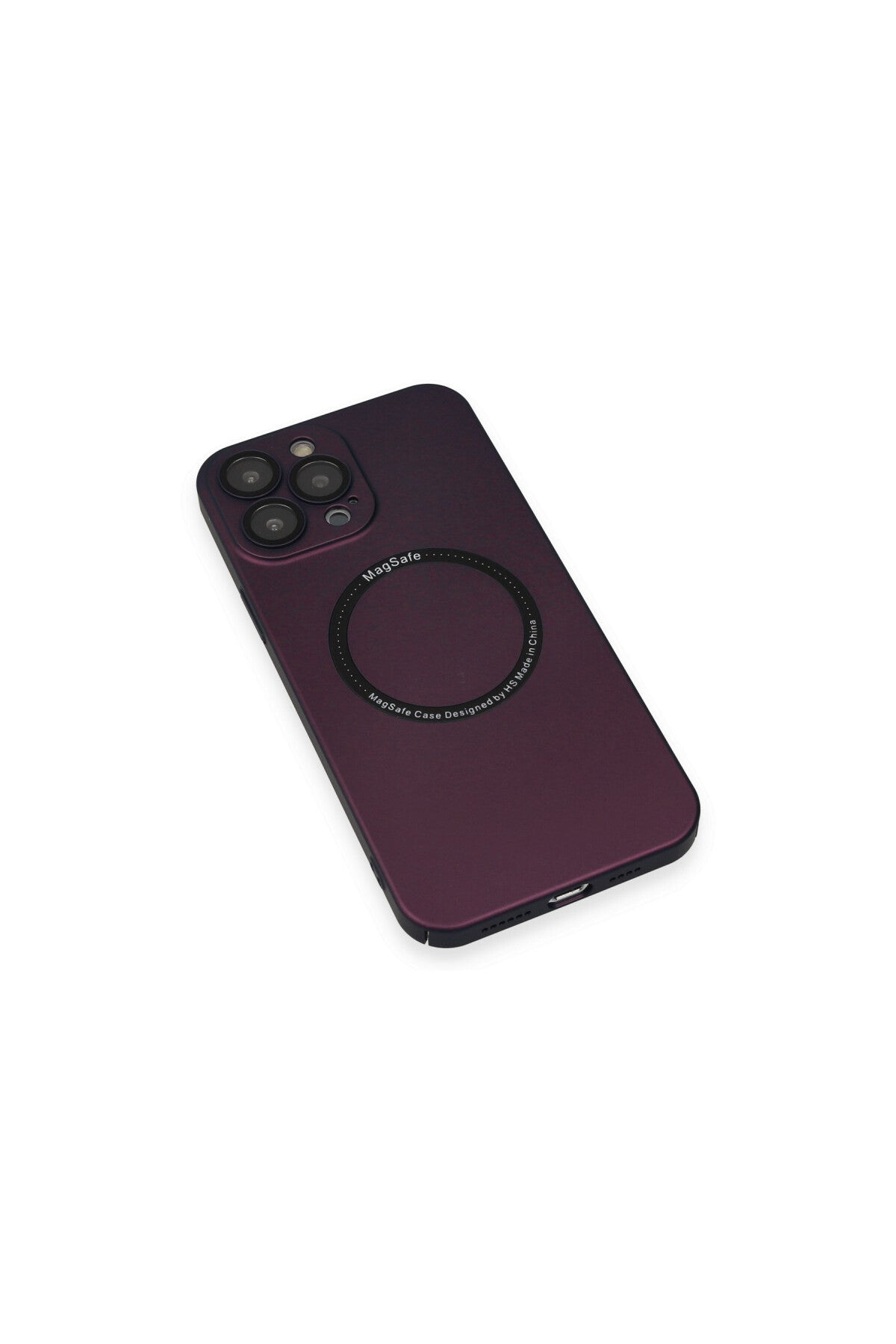 Apple iPhone 14 Pro Uyumlu Kılıf Jack Magneticsafe Lens Silikon - Mürdüm