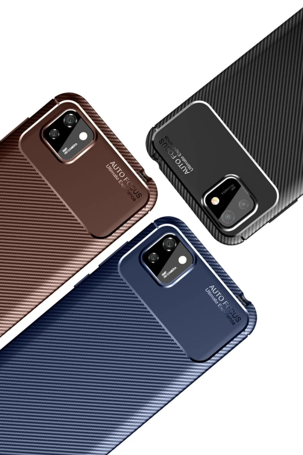 Huawei Y5P Uyumlu Kılıf Auto Focus Karbon Kapak - Lacivert