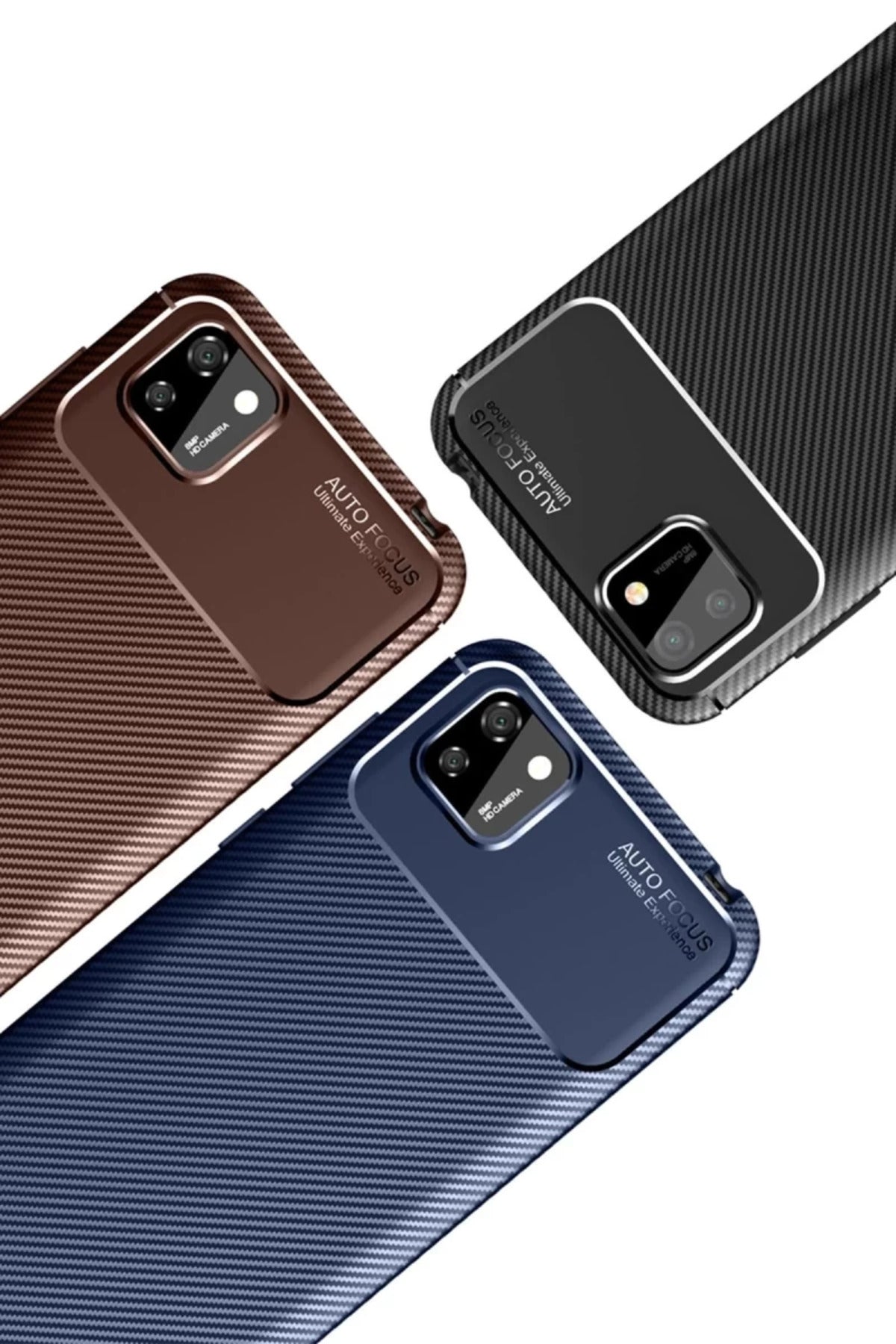 Huawei Y5P Uyumlu Kılıf Auto Focus Karbon Kapak - Lacivert