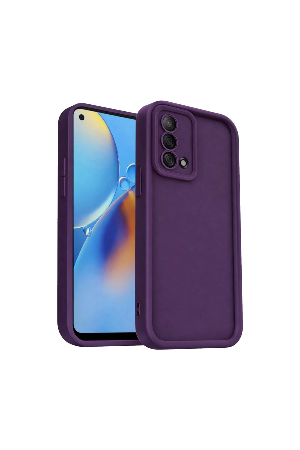 Oppo A74 4G Uyumlu Kılıf Viera Silikon - Mürdüm