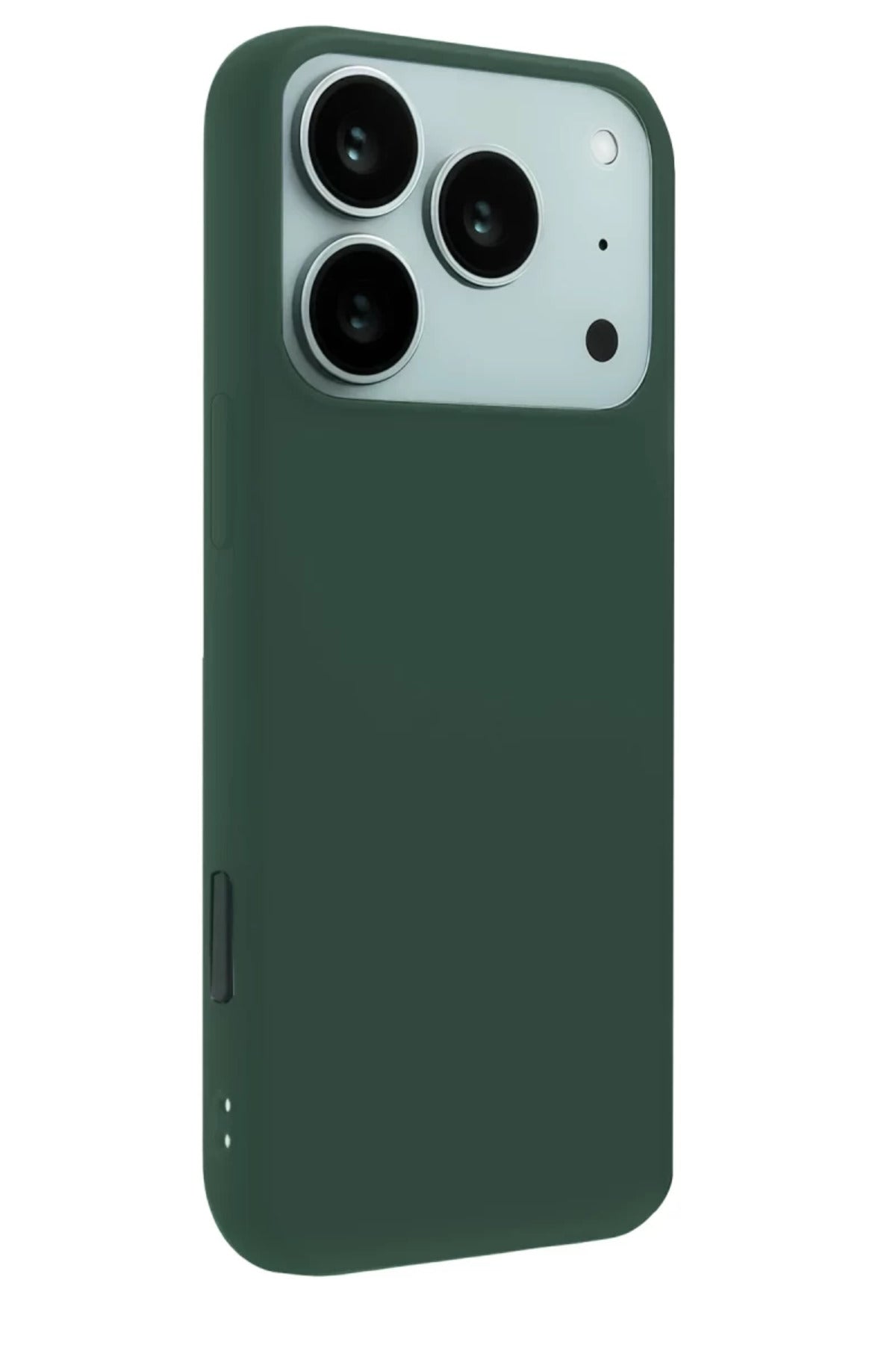 Apple iPhone 17 Pro Uyumlu Nano içi Kadife Silikon - Koyu Yeşil