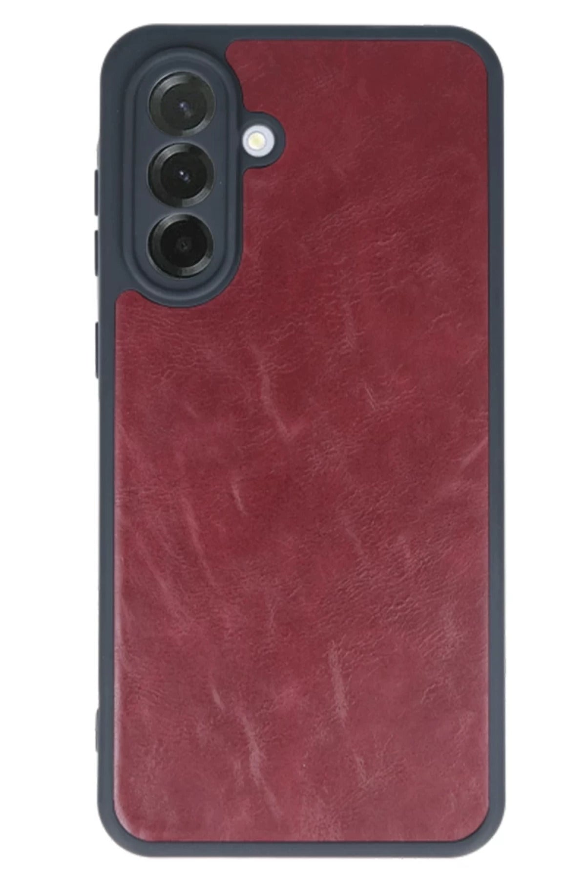 Samsung Galaxy A56 Uyumlu Kılıf Aras Deri Kapak - Bordo