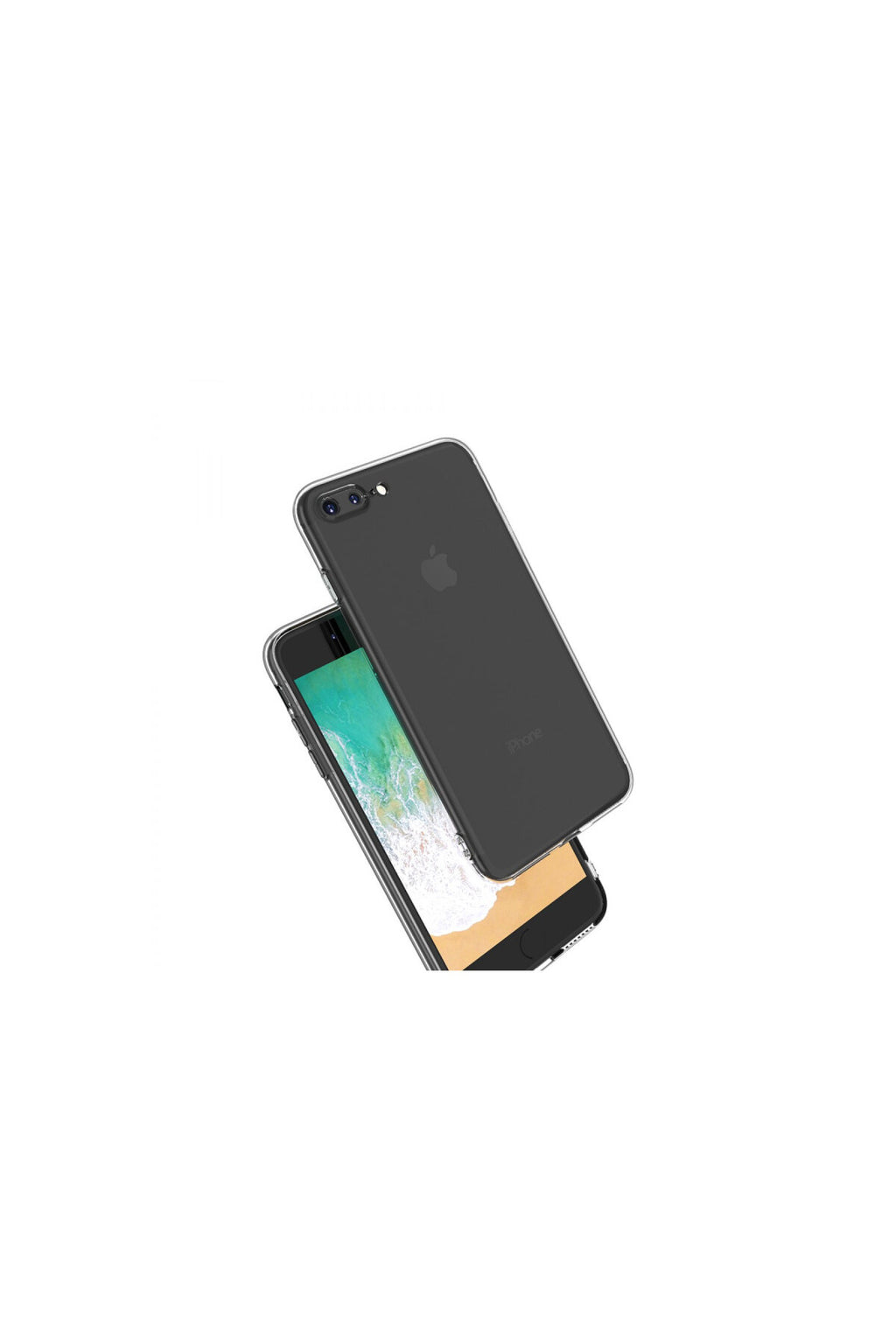 Apple iPhone 8 Plus Uyumlu Kılıf Deluxe 2mm Şeffaf Silikon
