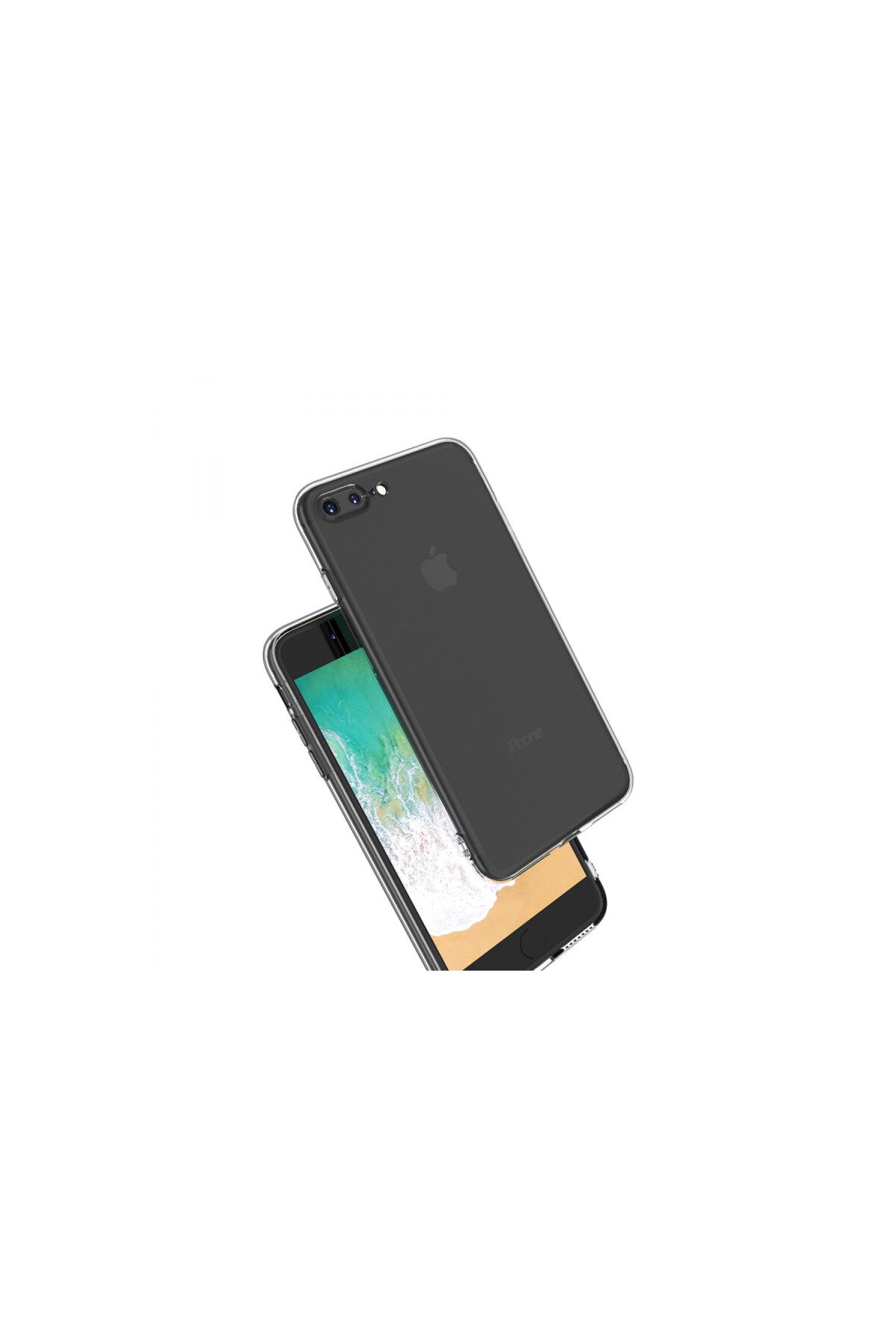 Apple iPhone 8 Plus Uyumlu Kılıf Deluxe 2mm Şeffaf Silikon