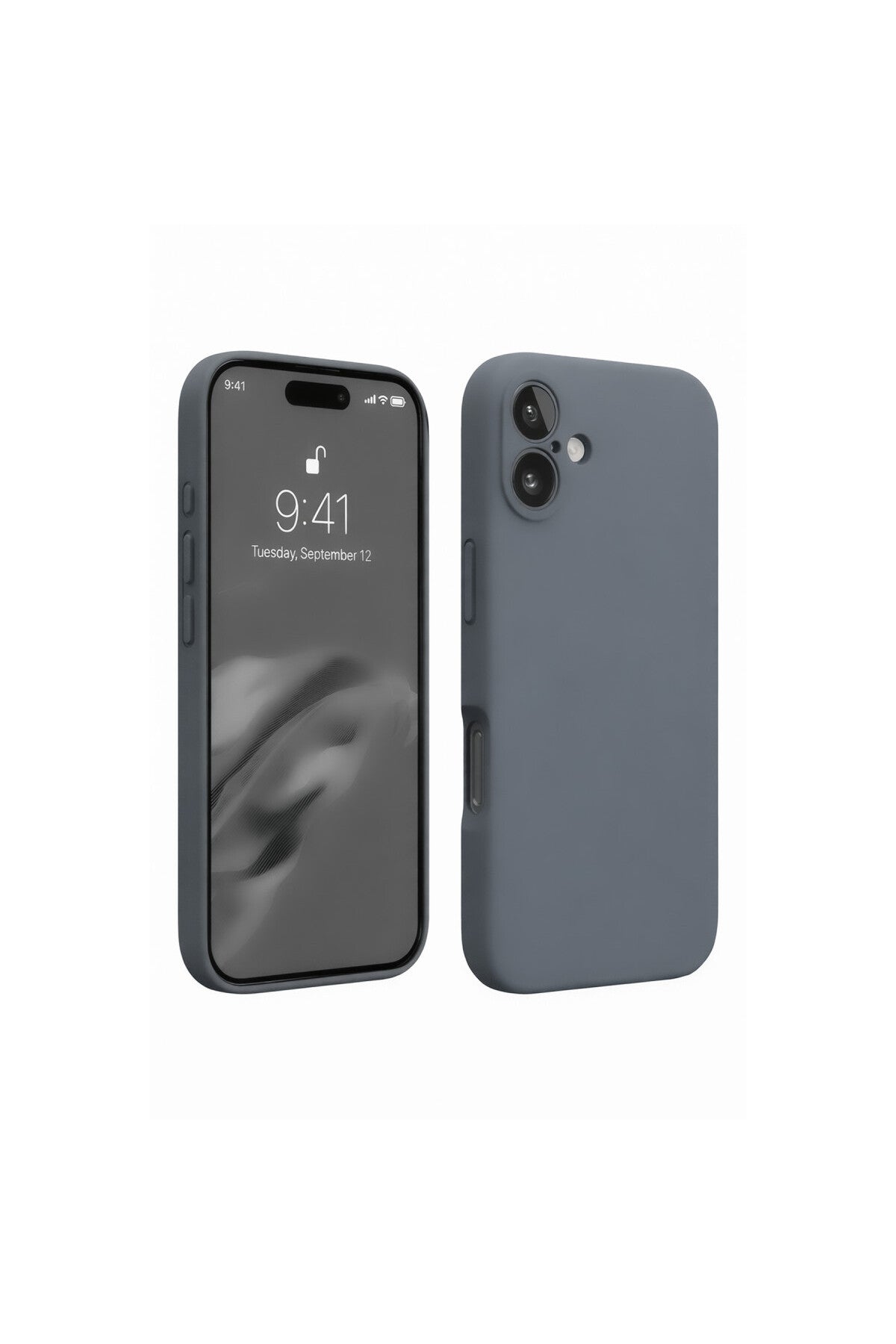 Apple iPhone 16 Plus Uyumlu Kılıf Nano içi Kadife Silikon - Gri