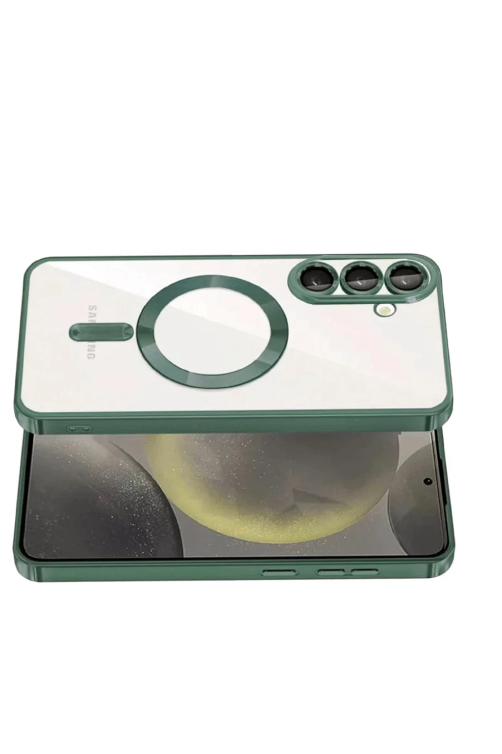 Samsung Galaxy A57 5G Uyumlu Kross Magneticsafe Kapak - Koyu Yeşil