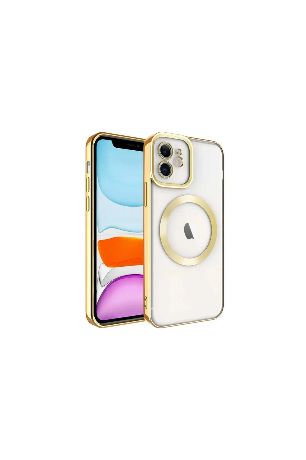 Apple iPhone 12 Uyumlu Kılıf Kross Magneticsafe Kapak - Gold