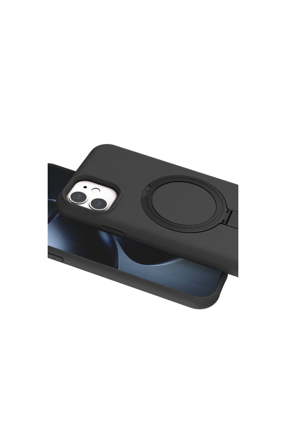 Apple iPhone 11 Uyumlu Regal Magsafe Standlı Kapak - Titan Gri
