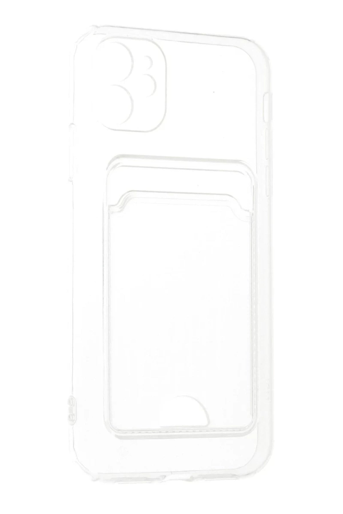 Apple iPhone 11 Uyumlu Kılıf Kart Şeffaf Silikon - Şeffaf