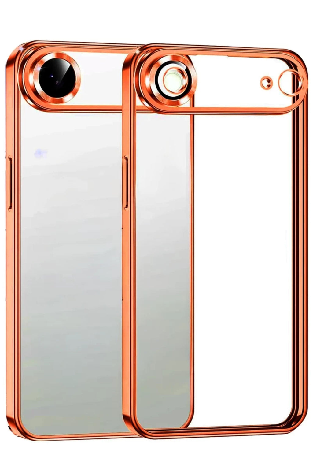 Apple iPhone 17 Air Uyumlu Lensli Silikon - Turuncu