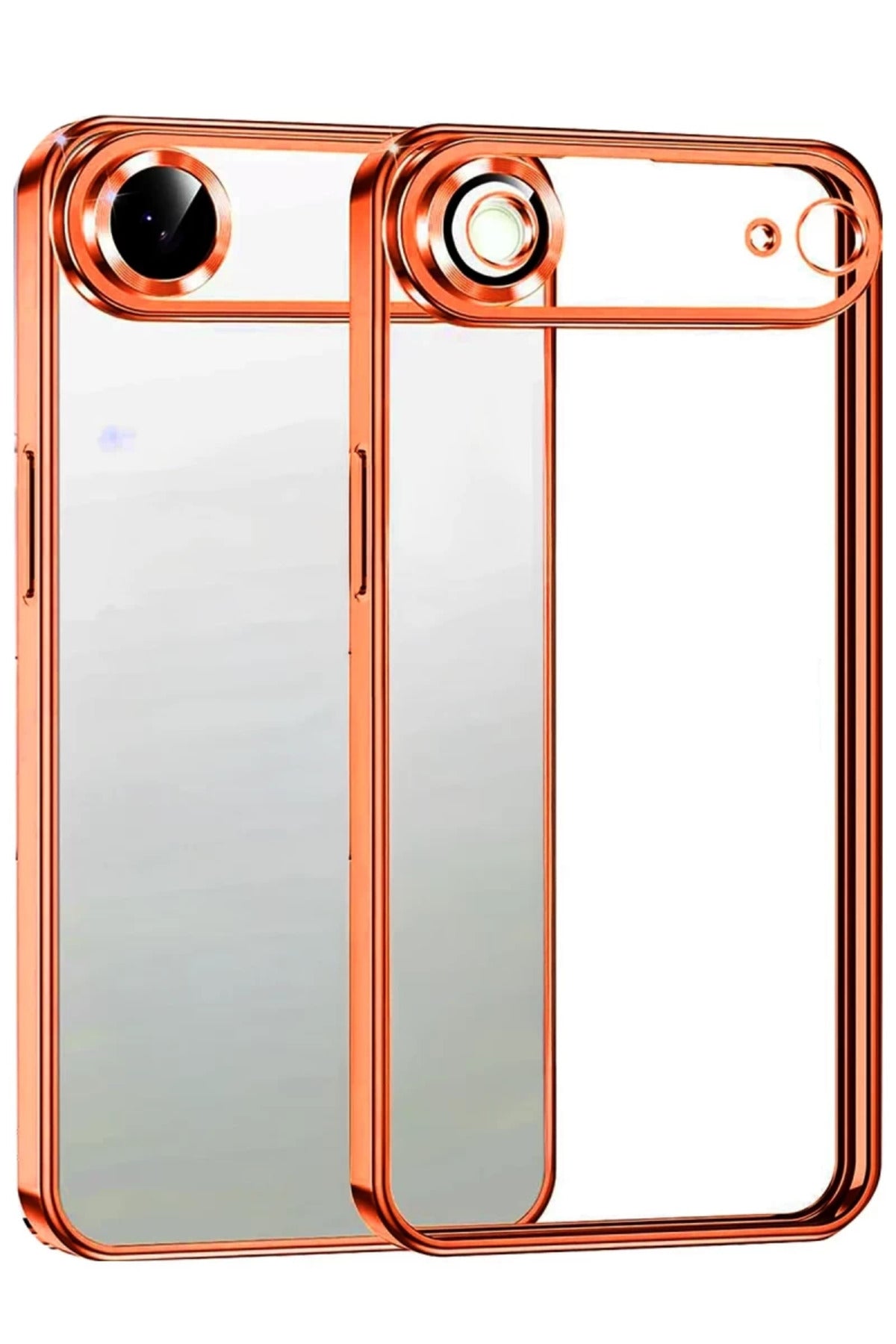 Apple iPhone 17 Air Uyumlu Lensli Silikon - Turuncu