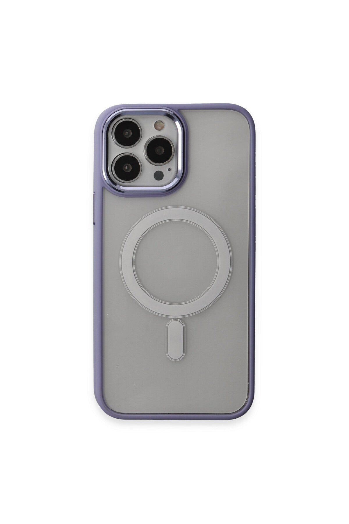 Apple iPhone 15 Pro Uyumlu Kılıf Room Magneticsafe Silikon - Lila