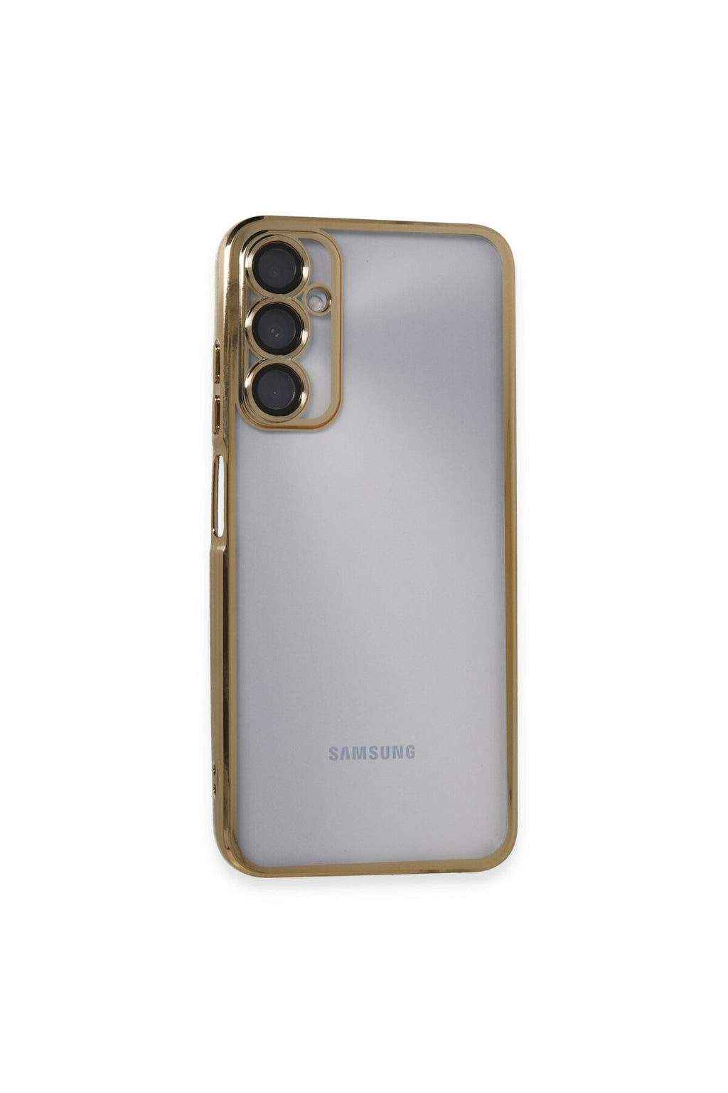 Samsung Galaxy A05S Uyumlu Kılıf Lensli Silikon - Gold