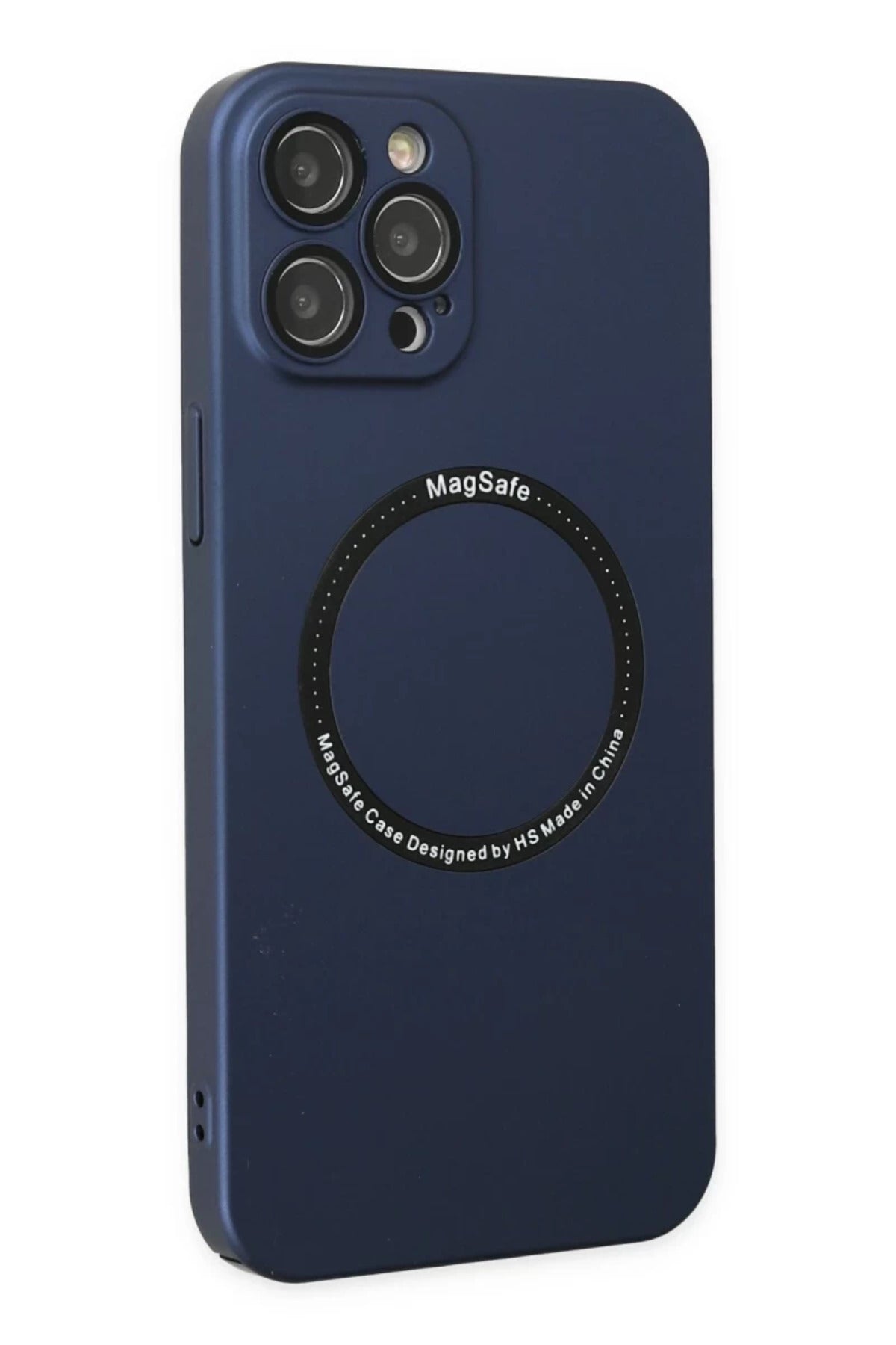 Apple iPhone 12 Pro Uyumlu Kılıf Jack Magneticsafe Lens Silikon - Lacivert