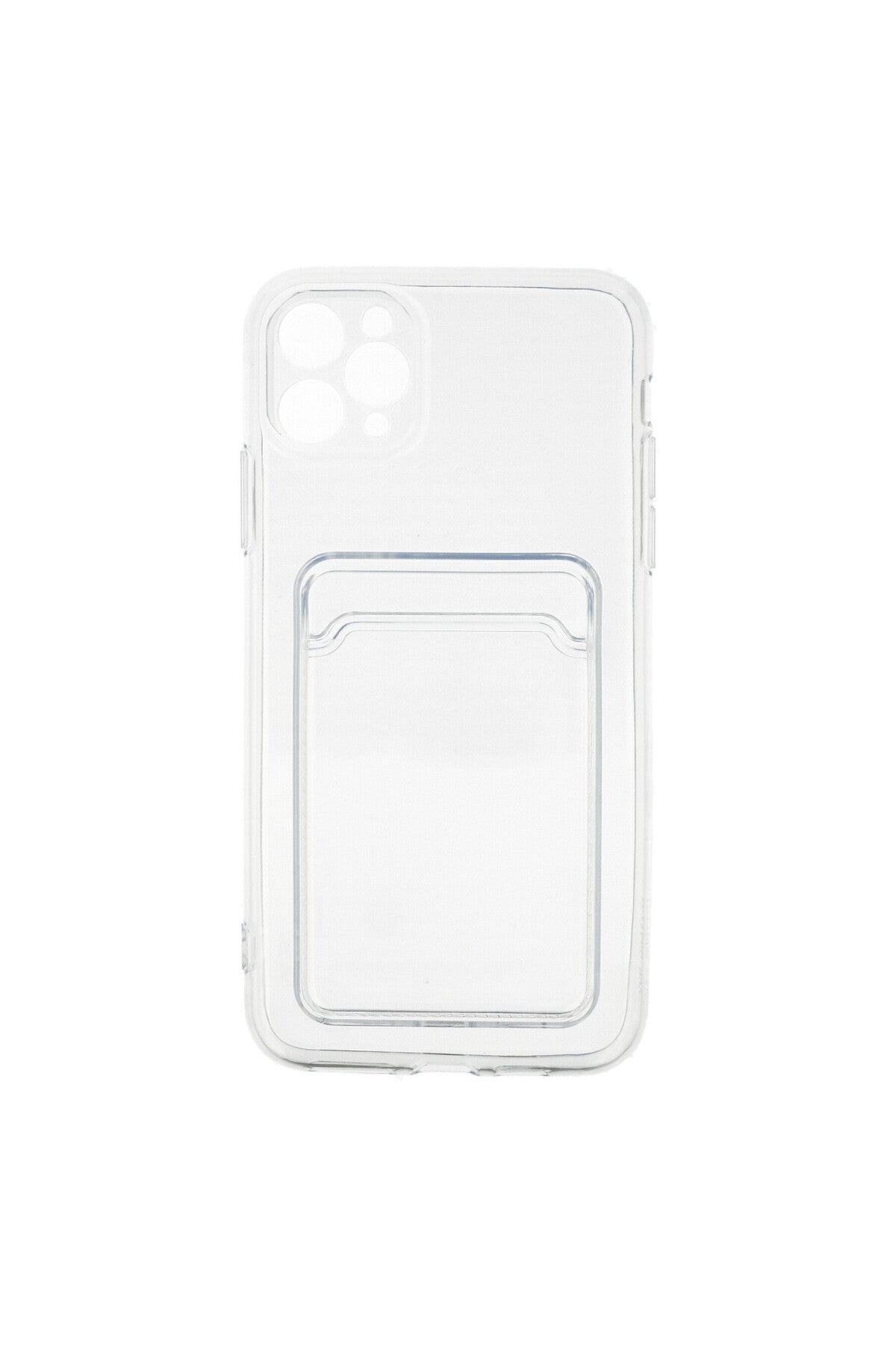 Apple iPhone 11 Pro Max Uyumlu Kılıf Kart Şeffaf Silikon - Şeffaf