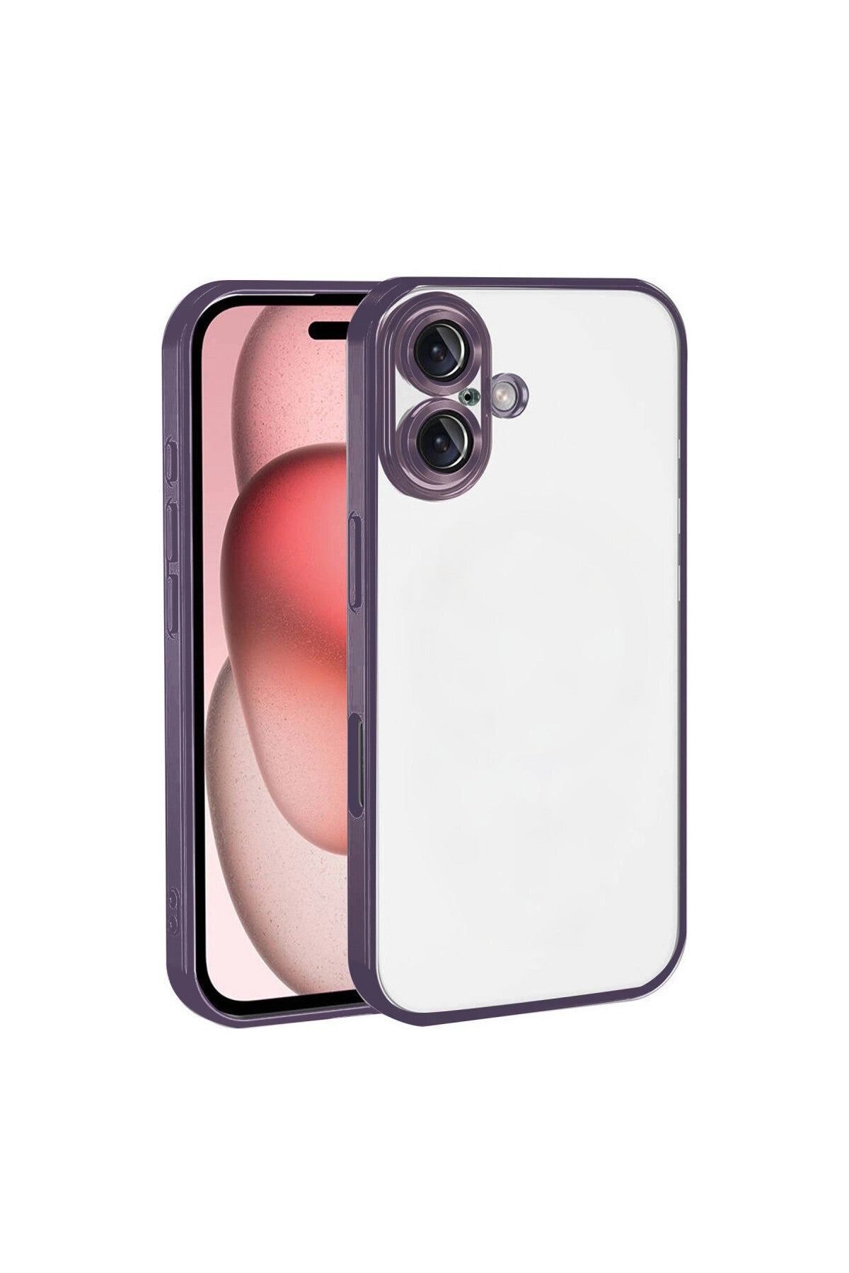 Apple iPhone 17 Uyumlu Lensli Silikon - Mor