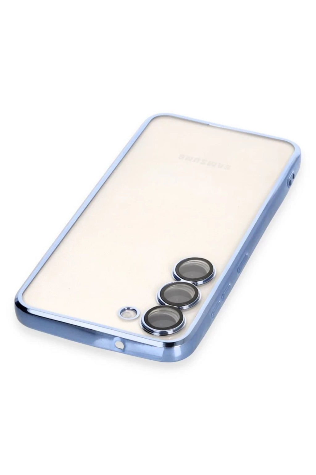 Samsung Galaxy S23 Uyumlu Kılıf Lensli Silikon - Açık Mavi