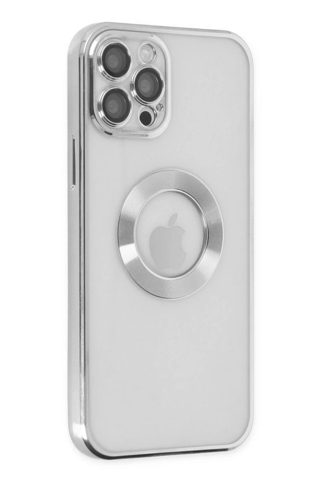 Apple iPhone 12 Pro Uyumlu Kılıf Slot Silikon - Gümüş