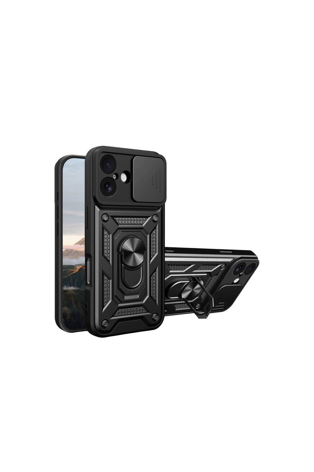 Apple iPhone 17 Uyumlu Pars Lens Yüzüklü Silikon - Siyah