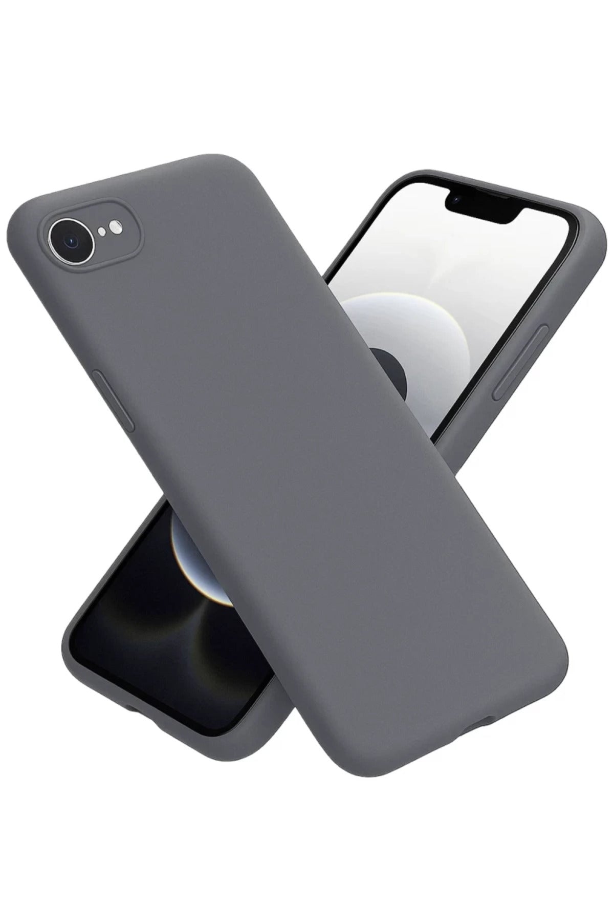 Apple iPhone 16E Uyumlu Kılıf First Silikon - Gri