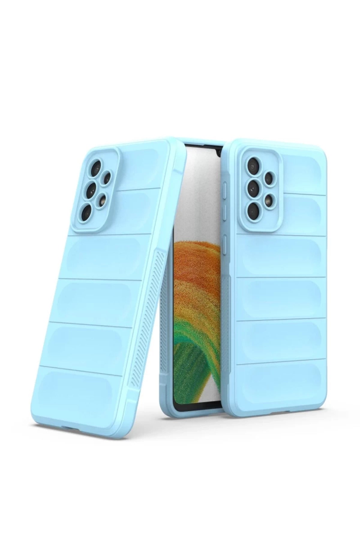 Samsung Galaxy A33 5G Uyumlu Kılıf Optimum Silikon - Sky Blue
