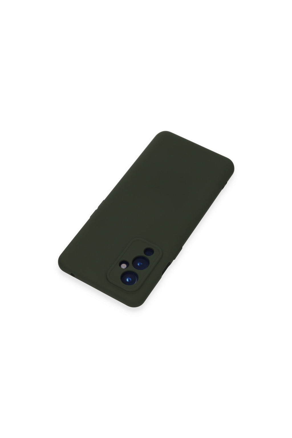 One Plus 9 Kılıf Nano içi Kadife Silikon - Koyu Yeşil