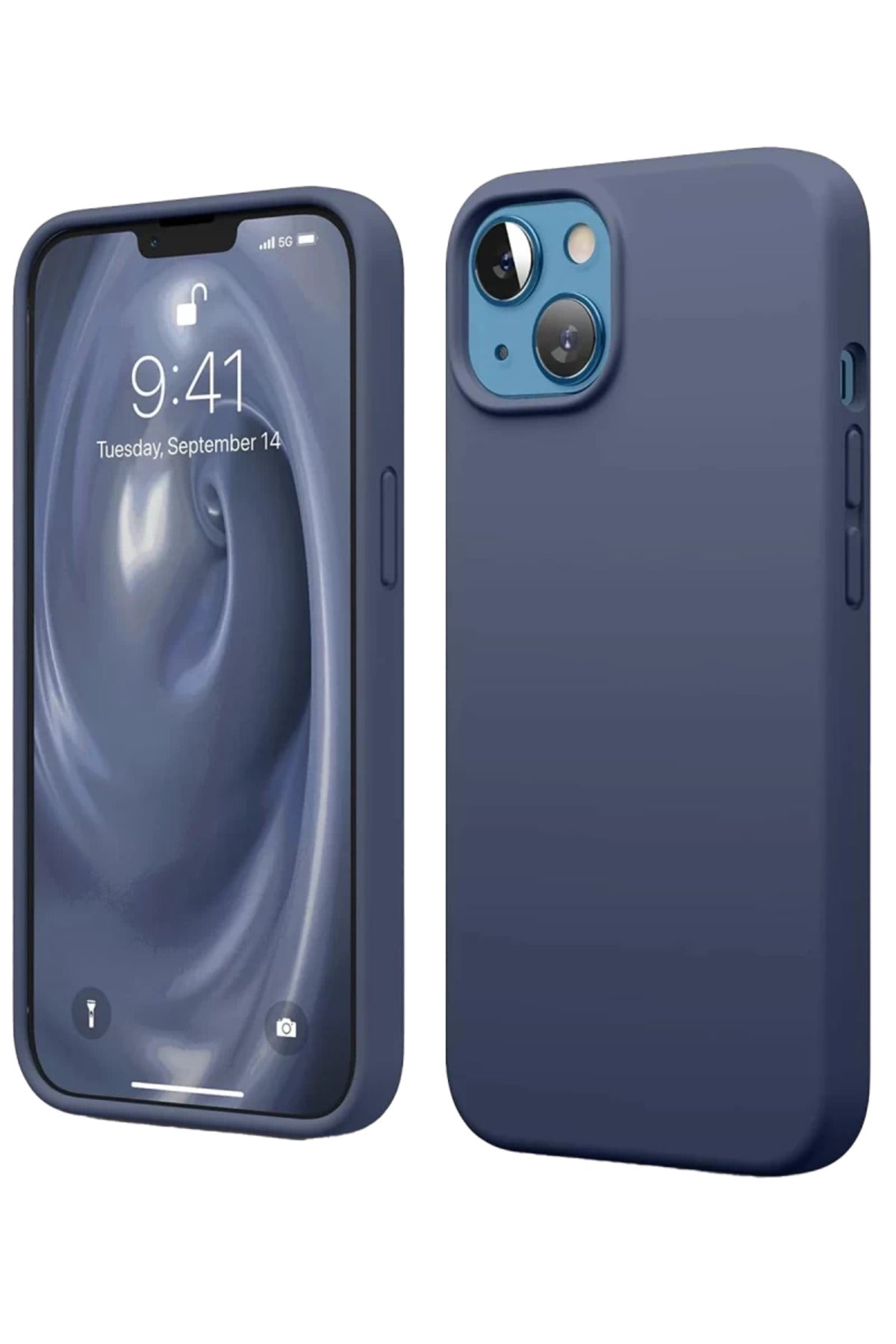 Apple iPhone 14 Uyumlu Kılıf First Silikon - Lacivert