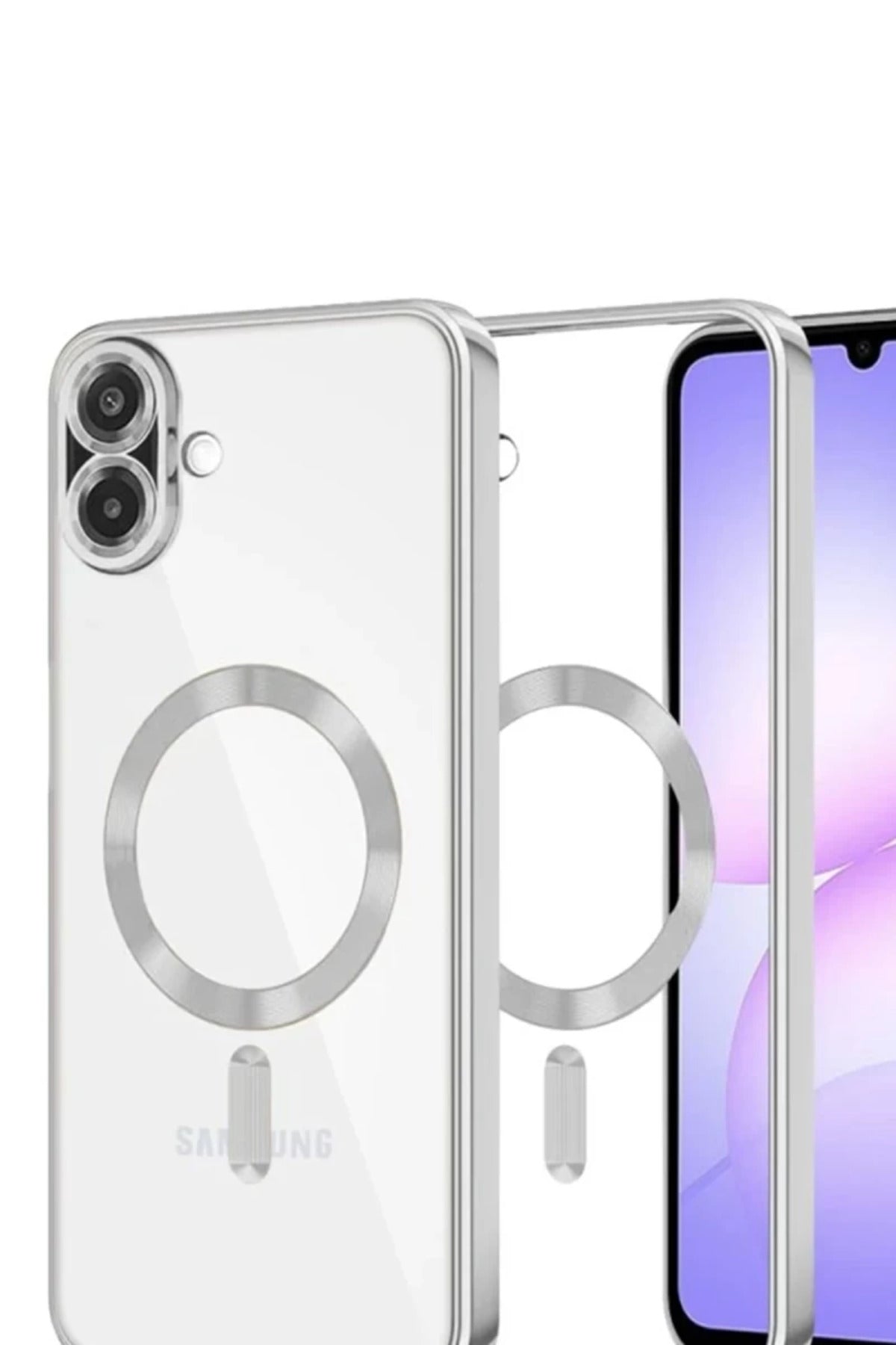 Samsung Galaxy A07 4G Uyumlu Kross Magneticsafe Kapak - Gümüş