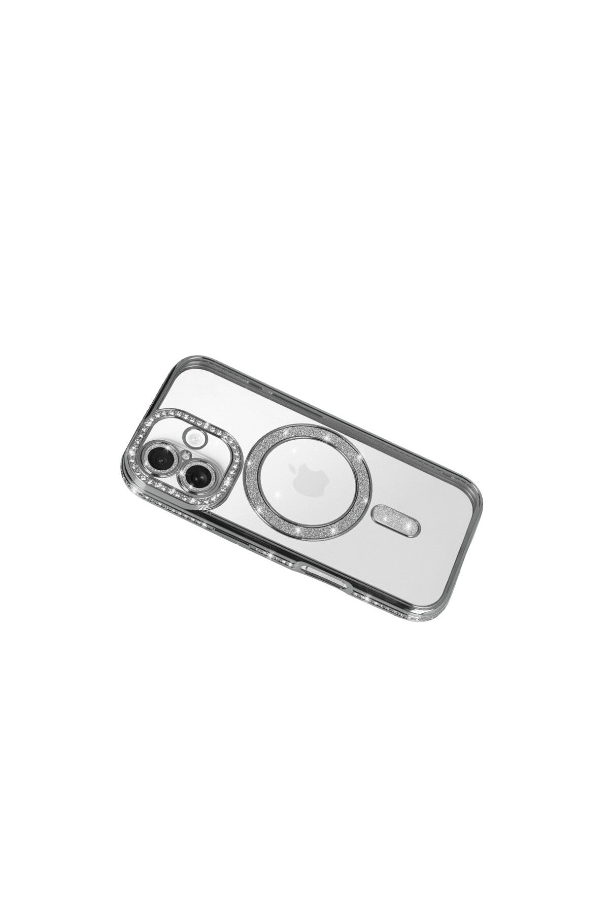 Apple iPhone 17 Uyumlu Joke Simli Magneticsafe Kılıf - Gümüş